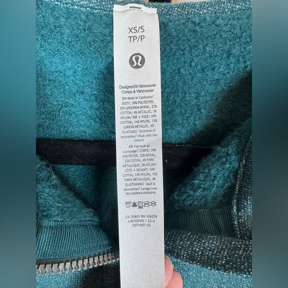 Lululemon Scuba Oversized Half-Zip Hoodie Spark | XS/S | NWT - Picture 9 of 15